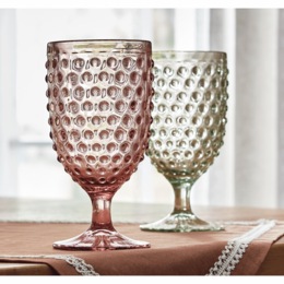 Hobnail Drinking Glasses, Set of 4, Assorted