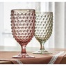 Set of 4 Martha Stewart Hobnail Goblets, , large