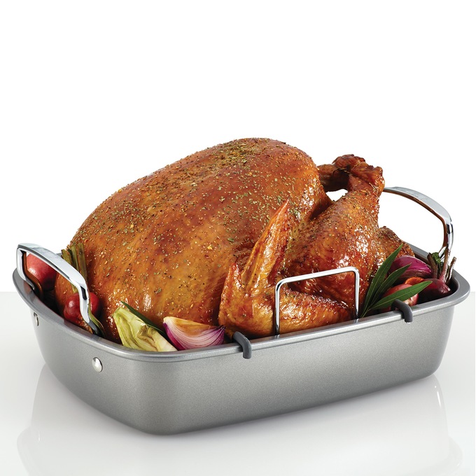 Circulon 17" x 13" Nonstick Roaster with Rack, , large