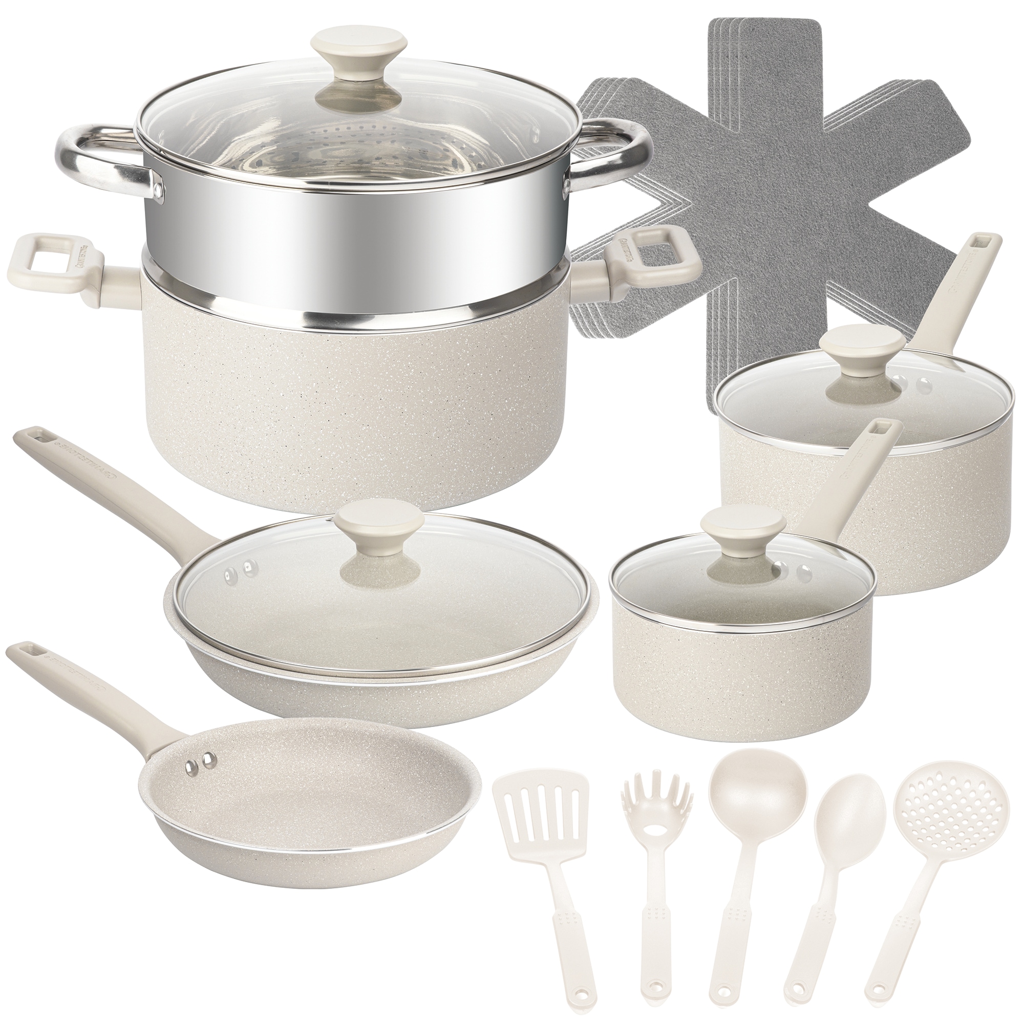 20-Piece Granitestone Desert Cookware Set, , large