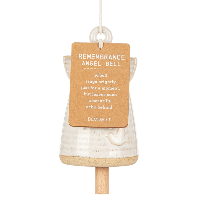 Ceramic Hanging Angel Bell, Multi, large