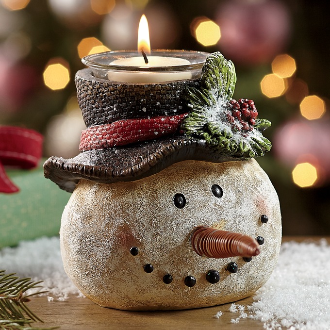 Snowman Votive Holder, , large