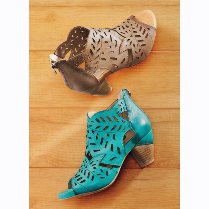 Spring Step Icon Cutout Bootie, Tan, large