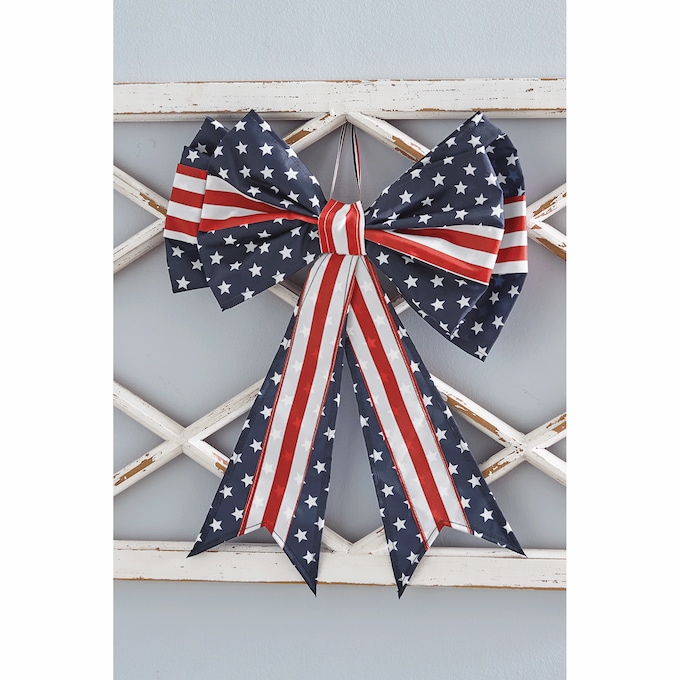 Outdoor Americana Bow, Red White Blue, large