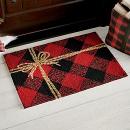 Gift Box Hand-Hooked Indoor/Outdoor Mat - 20&quot; X 30&quot;, , large