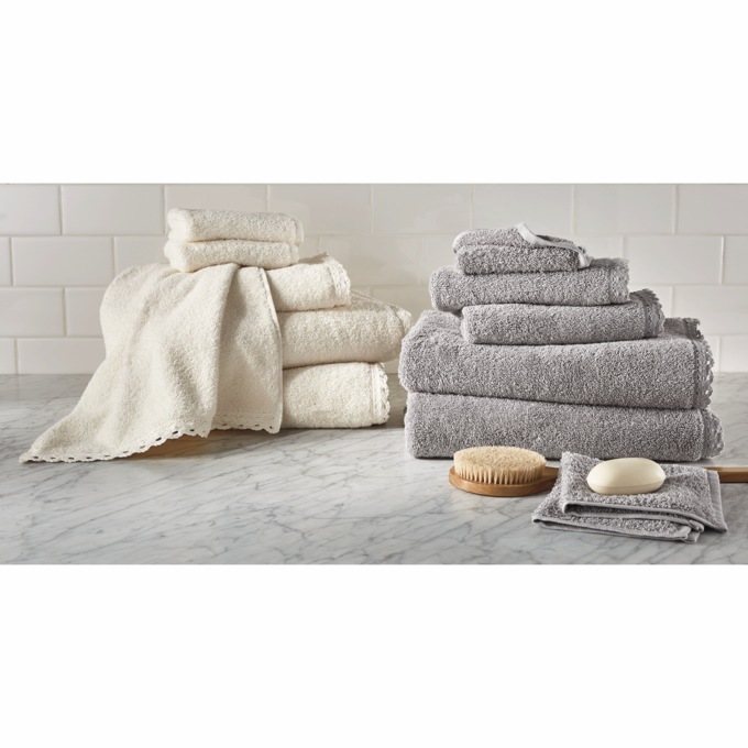 6-Piece Crochet Trim Towel Set, , large