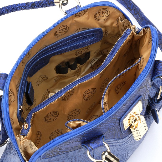 Lucy Braided Bag by Marc Chantal, Royal, large