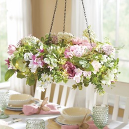 Outdoor Hanging Wreath Chandelier, , large