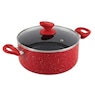 Chef Tested 11-Piece Granite Ceramic Nonstick Cookware Set, Red, large
