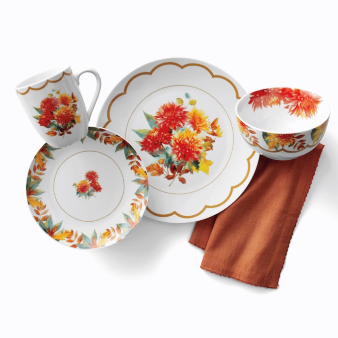 16-Piece Mum Dinnerware Set, , large