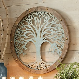 Galvanized Giving Tree Art, , large