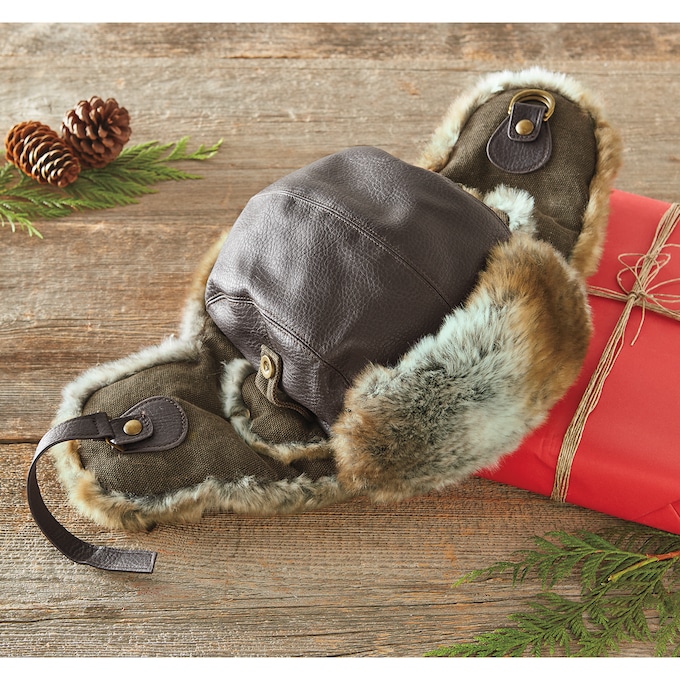 Faux-Fur Trapper Hat, , large