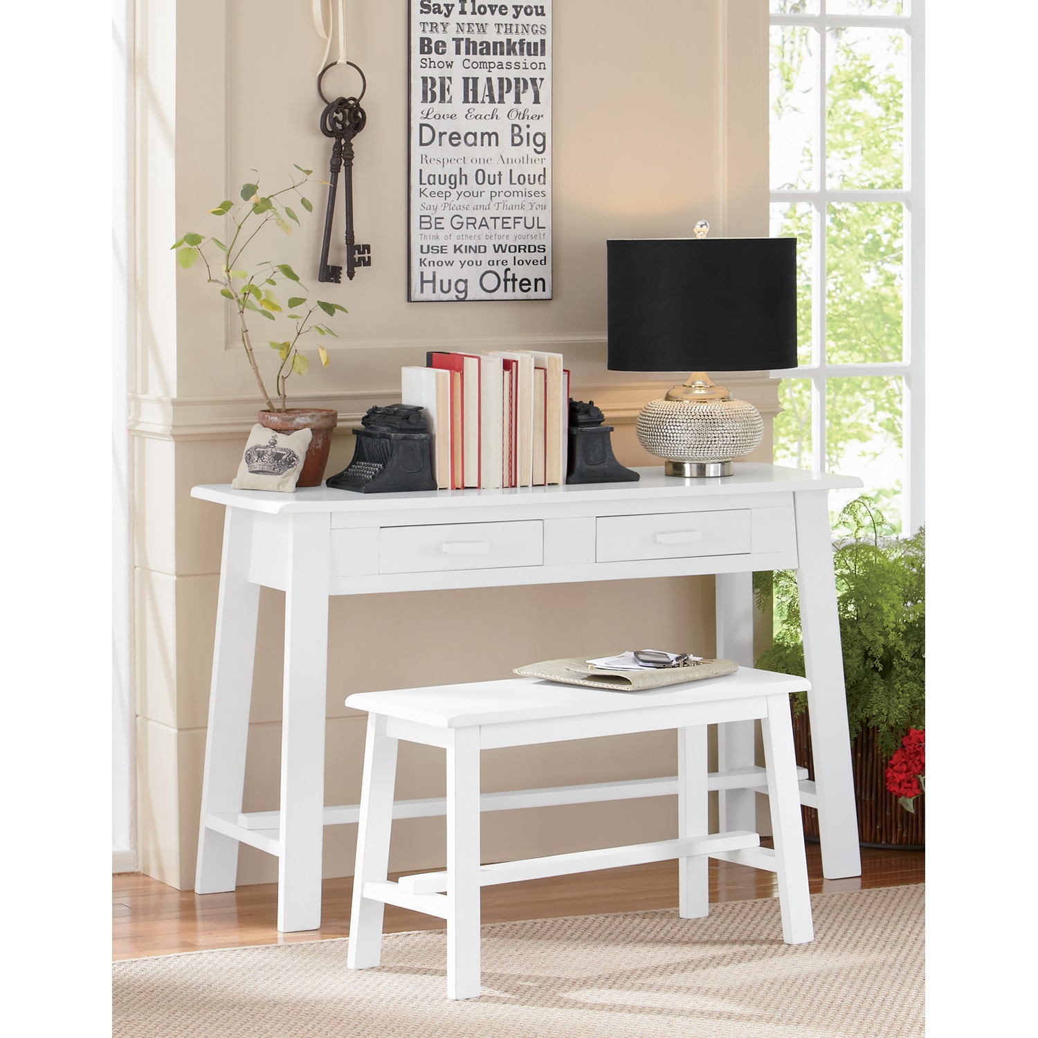 Small hot sale desk bench
