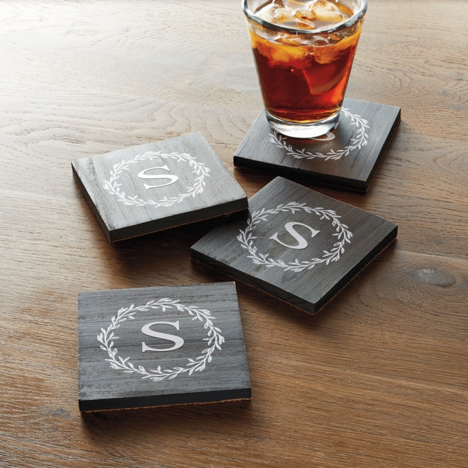 Set of 4 Personalized Decorative Coasters, , large