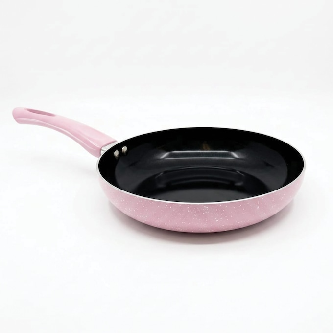 Chef Tested 11-Piece Granite Ceramic Nonstick Cookware Set, Pink, large