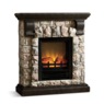 Faux-Stone Electric Fireplace, Rustic, , large