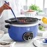 Green Life Slow Cooker Healthy Duo 6-Quart Slow Cooker, Blue, large