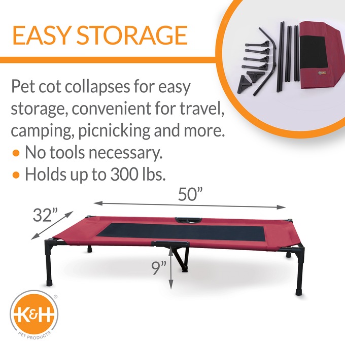 K&H Original Pet Cot Elevated Pet Bed, , large