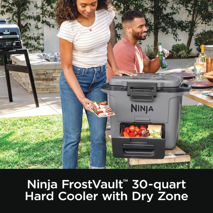 Ninja FrostVault Hard Cooler with Dry Zone, Gray, large
