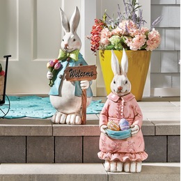 Resin Bunnies or Bunny with Eggs, , large