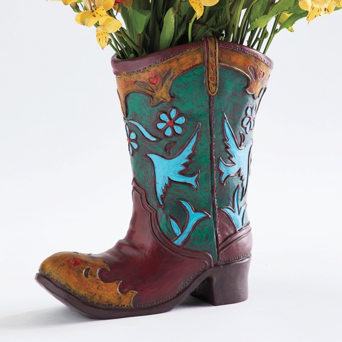 Southwestern Boot Vase, , large