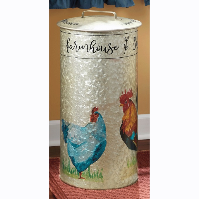 Rooster Trash Can, , large