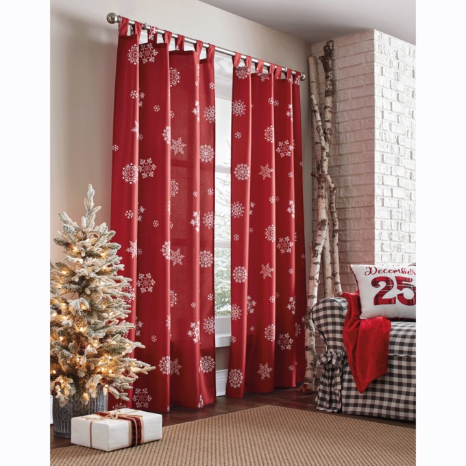 Scattered Snowflake Tab-Top Panel, , large