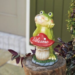 Solar Welcome Frog, , large