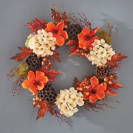 Home Décor Rustic Farmhouse Modern Country Unique Door Orange Fl Wreath