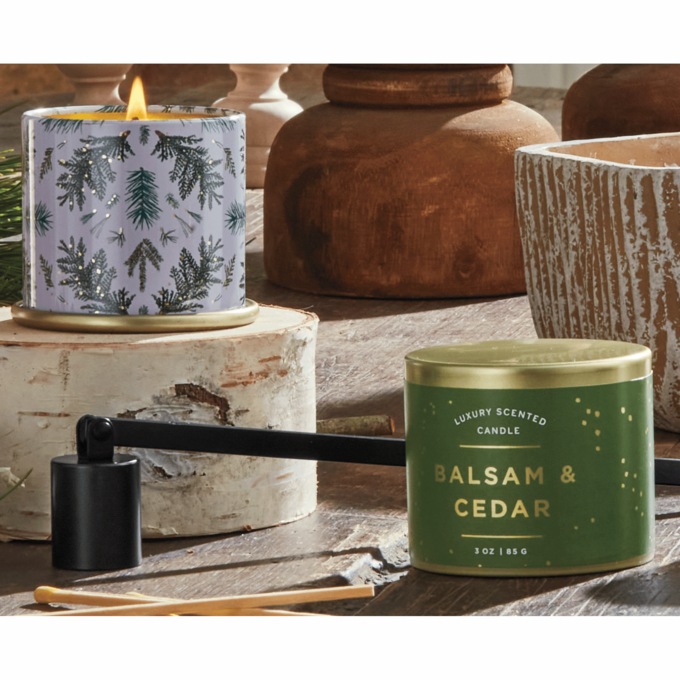 Decorative Tin Candle, , large