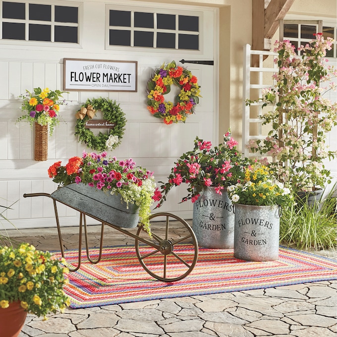 Butterfly Garden Florals in Basket, , large