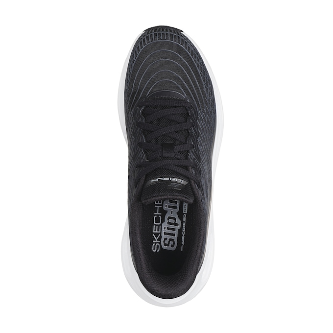 Skechers Women’s Max Cushioning Glide-Step Sapphire Slip-Ins, Black White, large