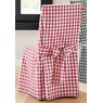Gingham Check Dining Chair Cover, , large