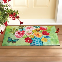 Bright Bouquet Indoor/Outdoor Mat - 18&quot; X 30&quot;, , large