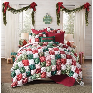 Holiday Oversized Puff Quilt, , large