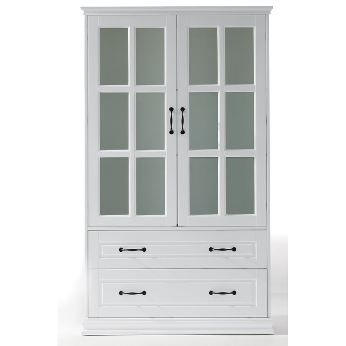 Dawson Media Display Cabinet, White, large