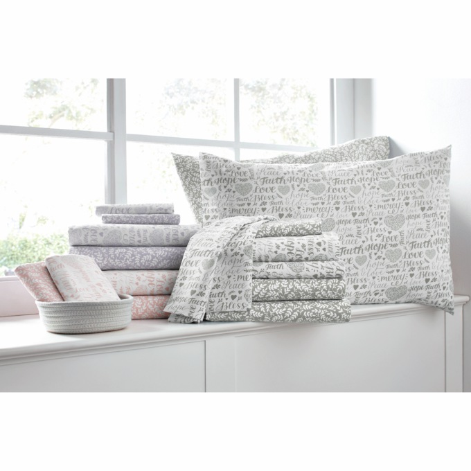 Religious Sentiments 2-Pack Microfiber Sheet Set, , large