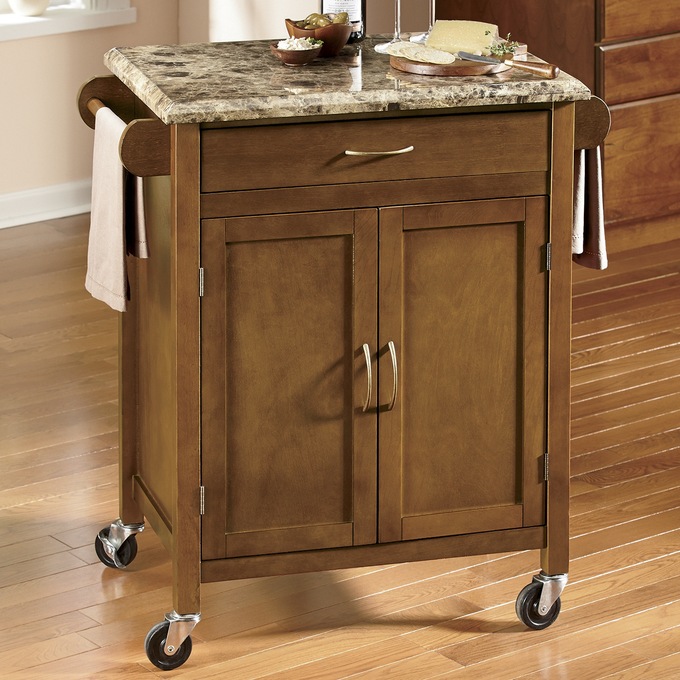 Faux Marble Top Kitchen Cart Country Door
