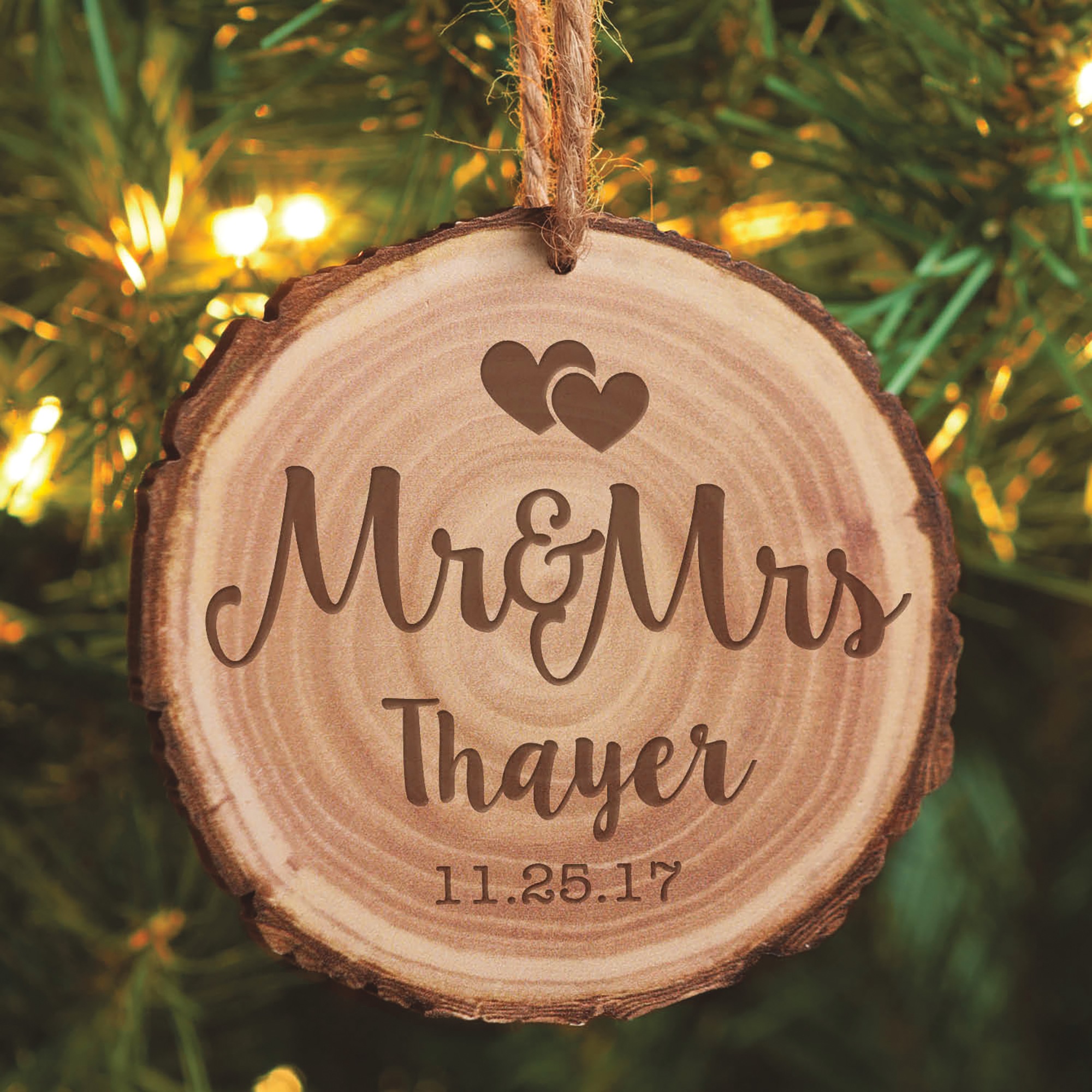 Mr. &amp; Mrs. Personalized Ornament, , large