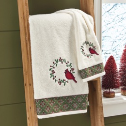 Cardinal Embroidered 2-Piece Bath Towel Set, , large