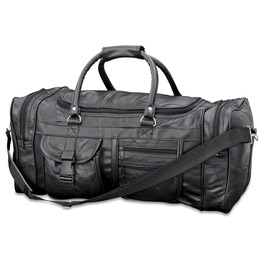 Patch Leather Duffel Bag, , large