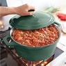 7-Qt. Enameled Cast Iron Casserole with Lid, , large
