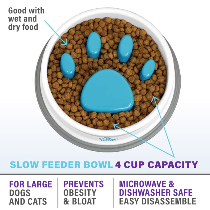 Paw Perfect Slow Feeder Bowl, , large