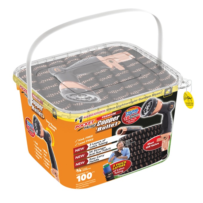 Copper Bullet Expanding 100-Foot Garden Pocket Hose, , large
