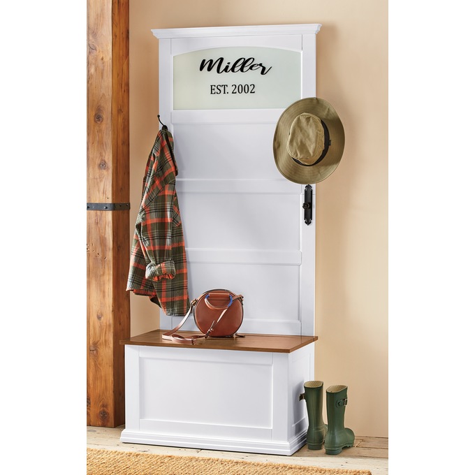 Door Hall Tree Bench, , large