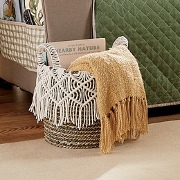 Macrame Accent Basket, , large