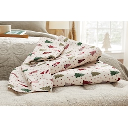 Christmas Trees Microfiber Sheet Set, , large