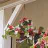 Faux Azalea Hanging Basket, , large
