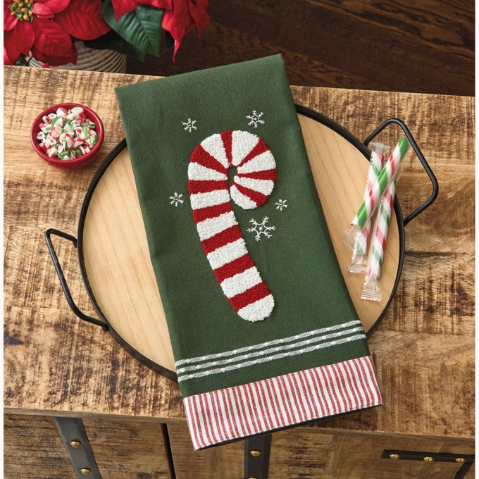Candy Cane Dish Towel, , large