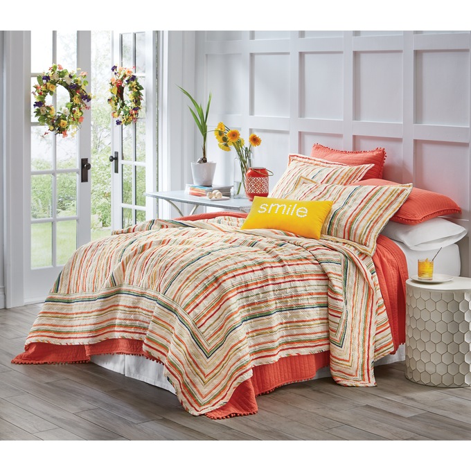 Ventura Stripe Oversized Quilt, , large